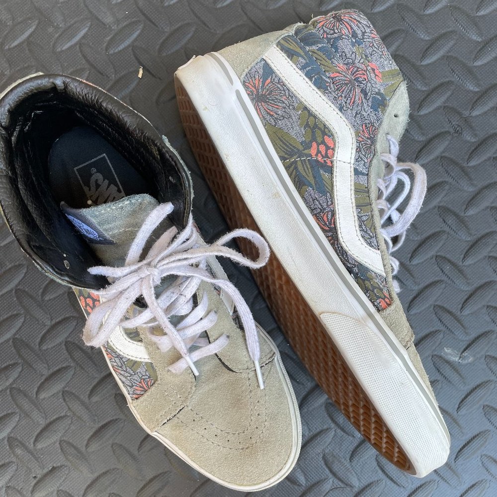 Vans Sk8 hi - Grey and floral